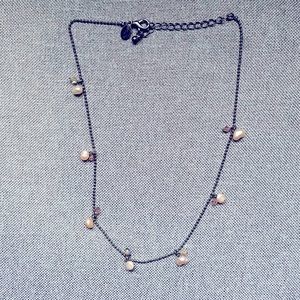 Baked Beads Pearl and Gem Necklace